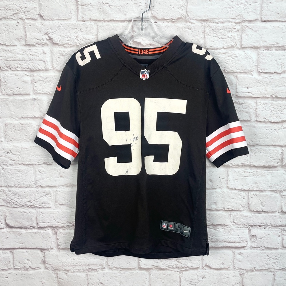 Miles Garrett 95 Youth On the Field Jersey Size L